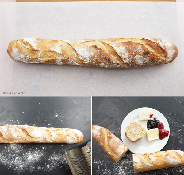 Dinkel-Weizen-Baguette einfach selber backen