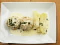 Laugenknödel mit Spargel vom Kohlrabi