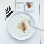 Milchreis mit selbst gemachter Mandelmilch und Vanillemark