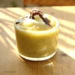 Kartoffel-Lauch-Suppe mit Schlagsahne und Zuckerrübensirup