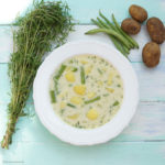 Kartoffel-Bohnensuppe mit frischem Bohnenkraut