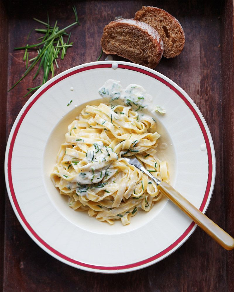Herr Grüns Fettuccine mit Schnittlauch-Sauce