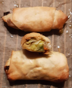 vegane Frühlingsrollen aus dem Backofen
