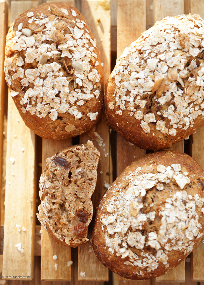 Quark-Müslibrötchen schnell und einfach