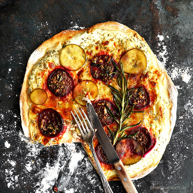 Vegetarische Pizza danese von Herr Grün kocht